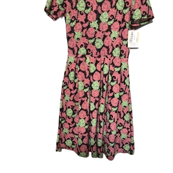 Amelia Dress Floral Green and Pink New D118 - Picture 3 of 5